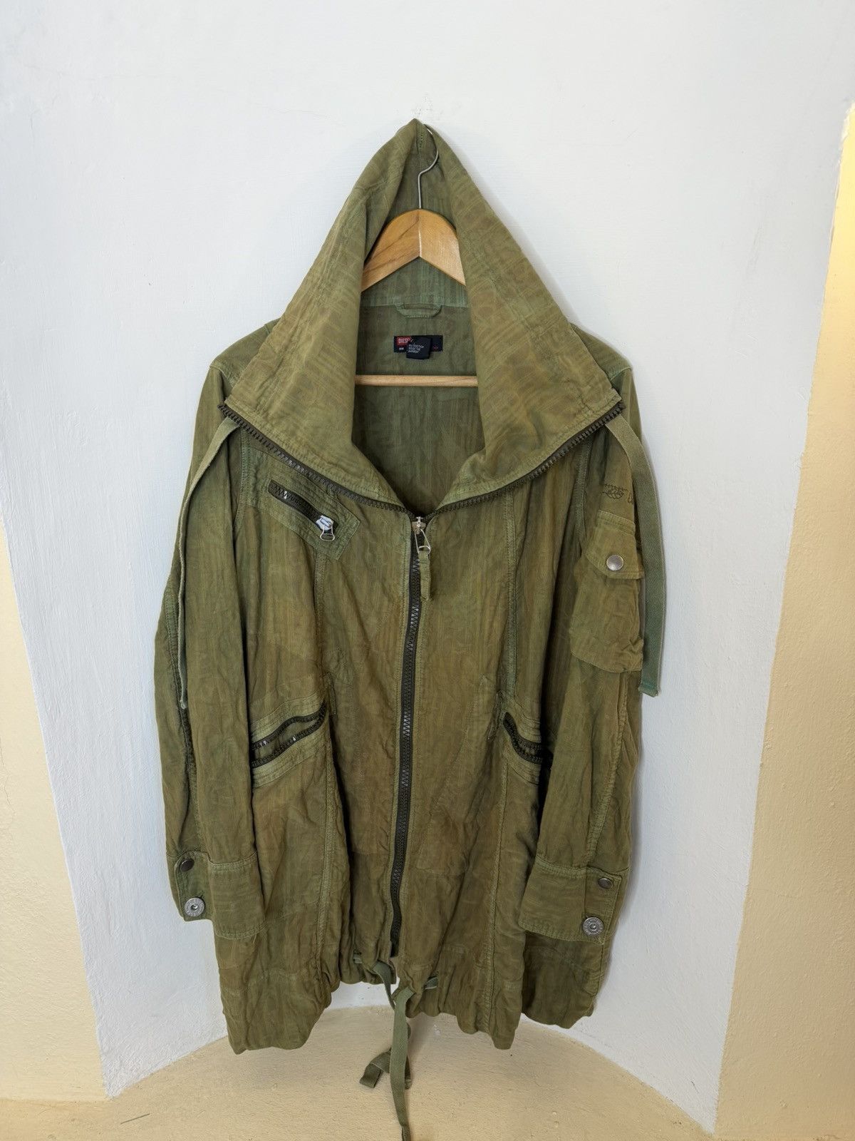 Diesel Archive Vintage 00s Diesel Utility Coat Jacket Avant-Garde Size US M / EU 48-50 / 2 - 2 Thumbnail