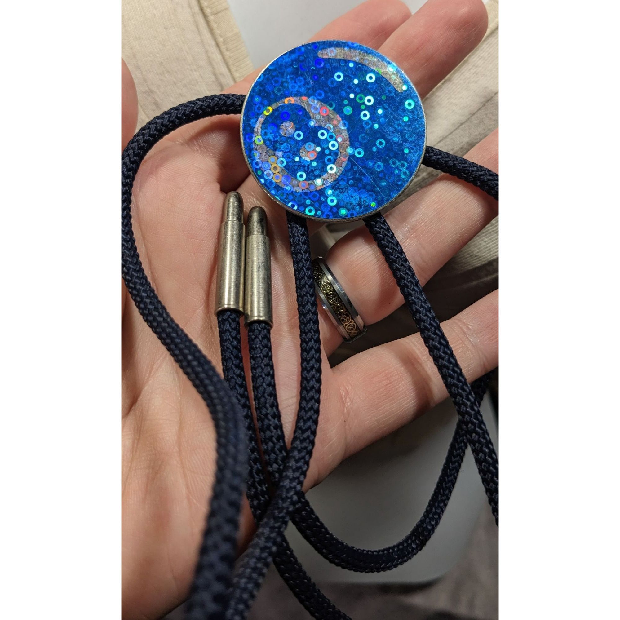 Other Vintage Handmade Holographic Bolo Tie With Pog Slammer Size ONE SIZE - 7 Thumbnail