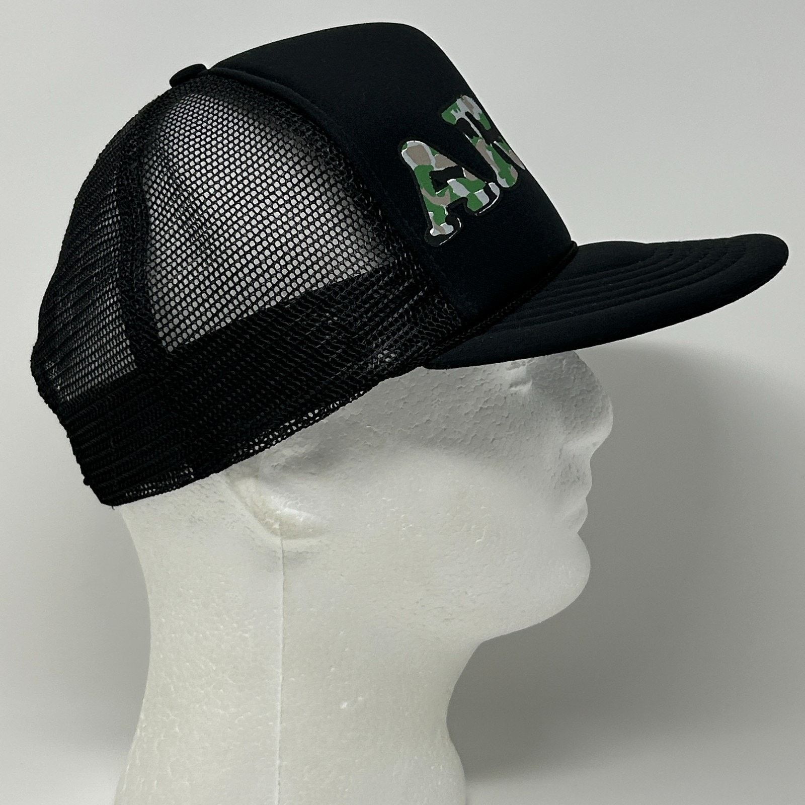 Vintage Vintage US Army Trucker Hat Cap Black 80s Camouflage Size ONE SIZE - 7 Thumbnail