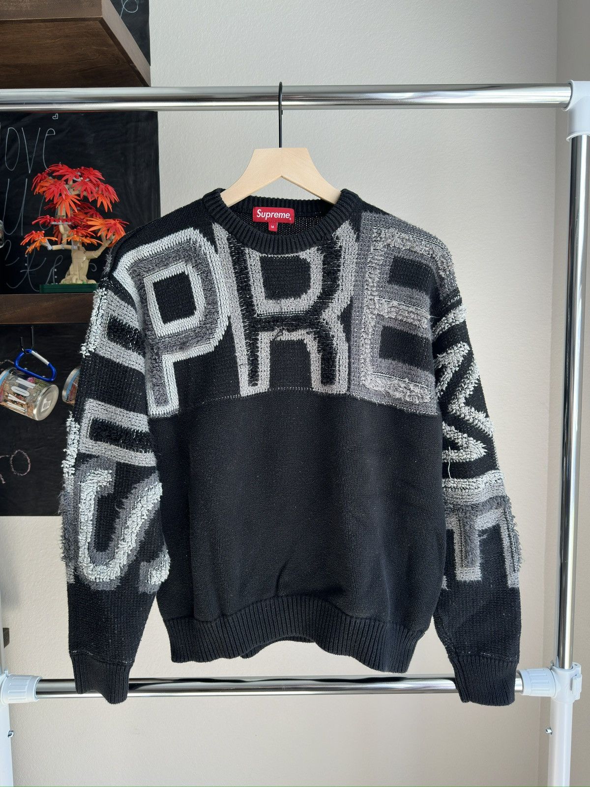 Supreme Supreme Blurred Logo Sweater Black XXL | Grailed