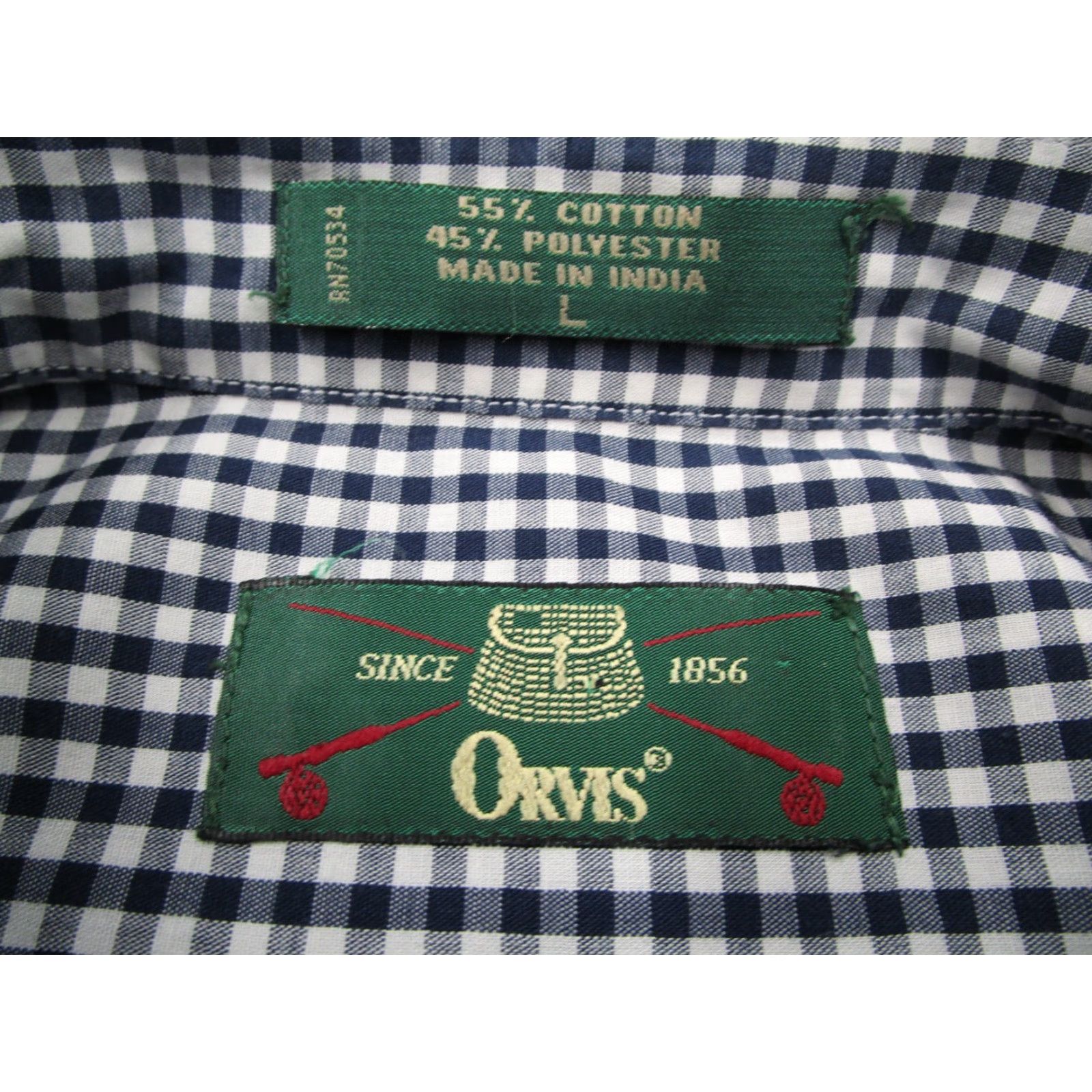 Orvis Vintage Orvis Shirt Men Large Blue Check Button Up Casual Outdoor Fish Hike Y2K Men Size US L / EU 52-54 / 3 - 3 Thumbnail