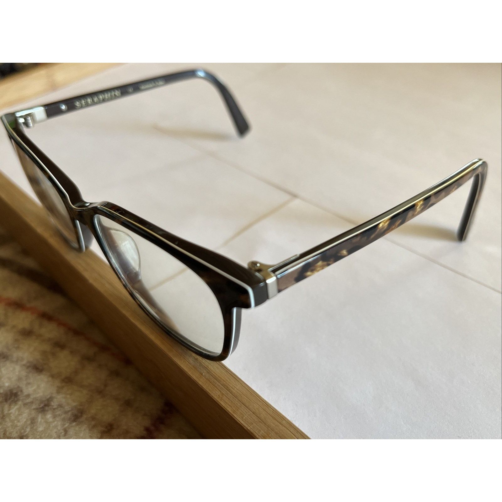 SERAPHIN Seraphin Eyeglasses Frames Tortoise Brown Full Rim Unisex Size ONE SIZE - 4 Thumbnail