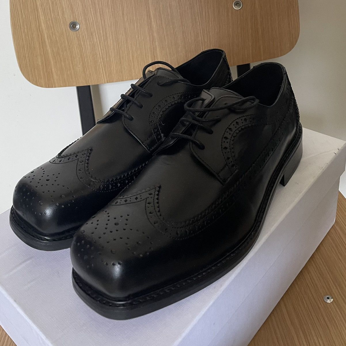 Stefan Cooke Brogue Martlett Derby Black Size US 10 / EU 43 - 2 Thumbnail