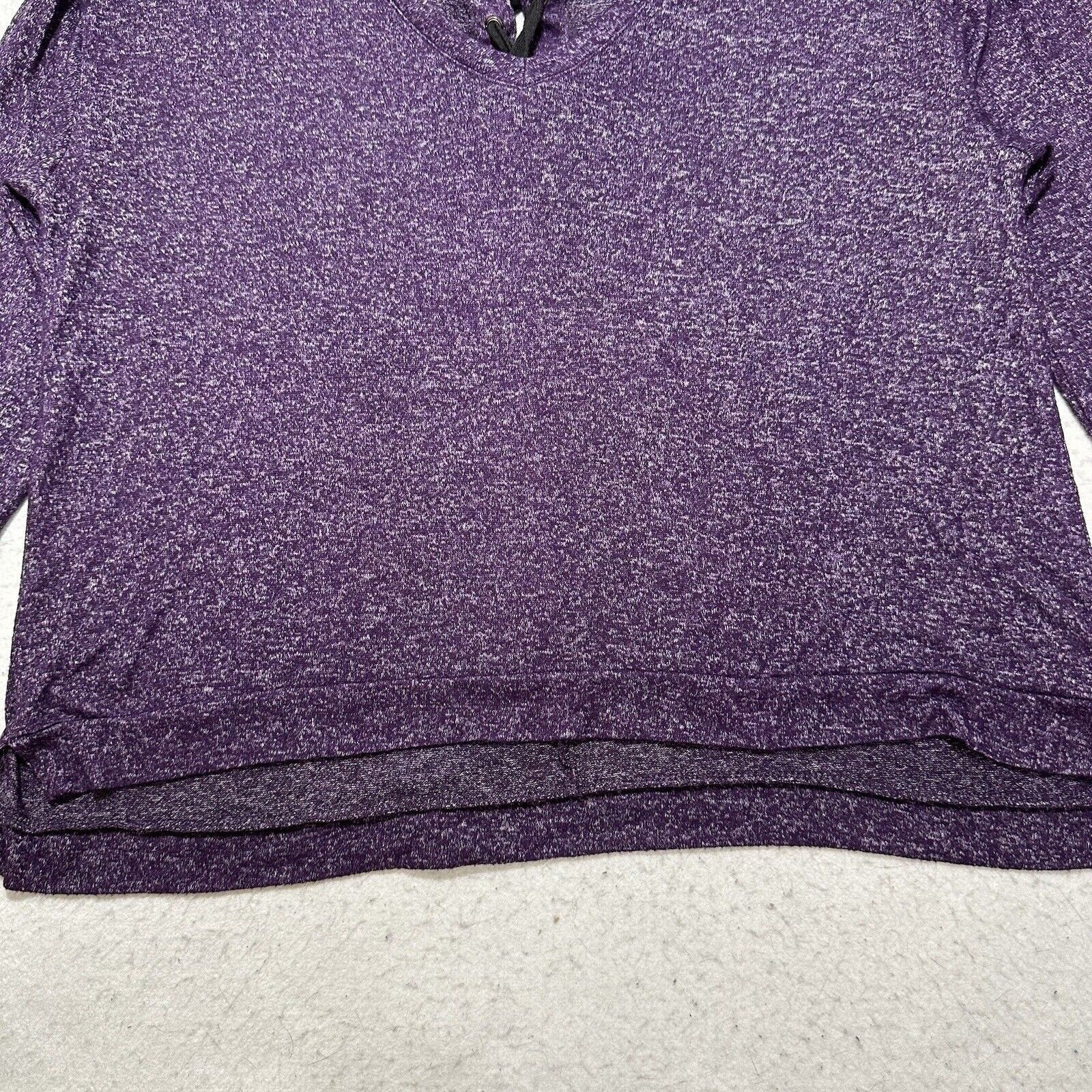 Other a.n.a XL Purple V-Neck Black Lace Up Back T Shirt Soft Top Size XL / US 12-14 / IT 48-50 - 7 Thumbnail