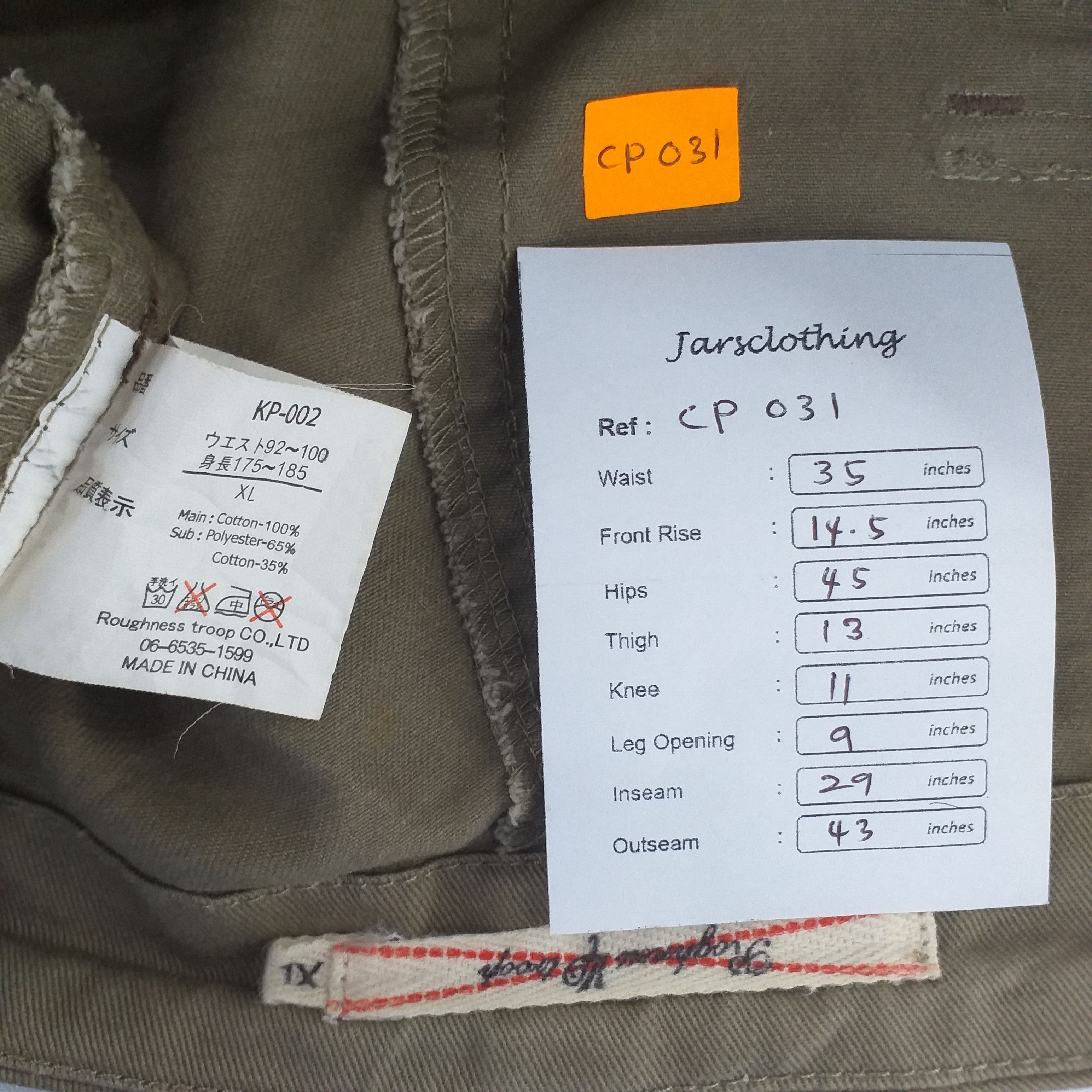 Japanese Brand Vintage Roughness Troop Japanese Cargo Pockets Pants -CP031 Size US 35 - 14 Thumbnail