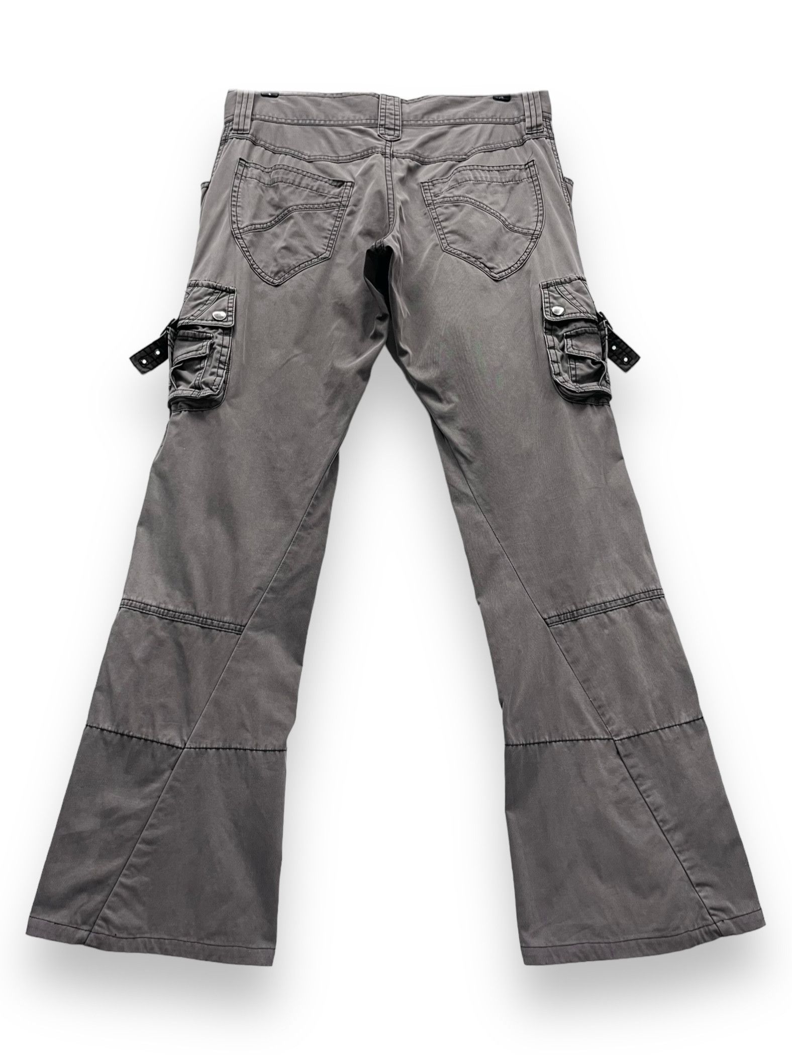 Michel Klein FYE🔥90’s MICHEL KLEIN HOMME Double Knee Bondage Flare Cargo Size US 31 - 6 Thumbnail