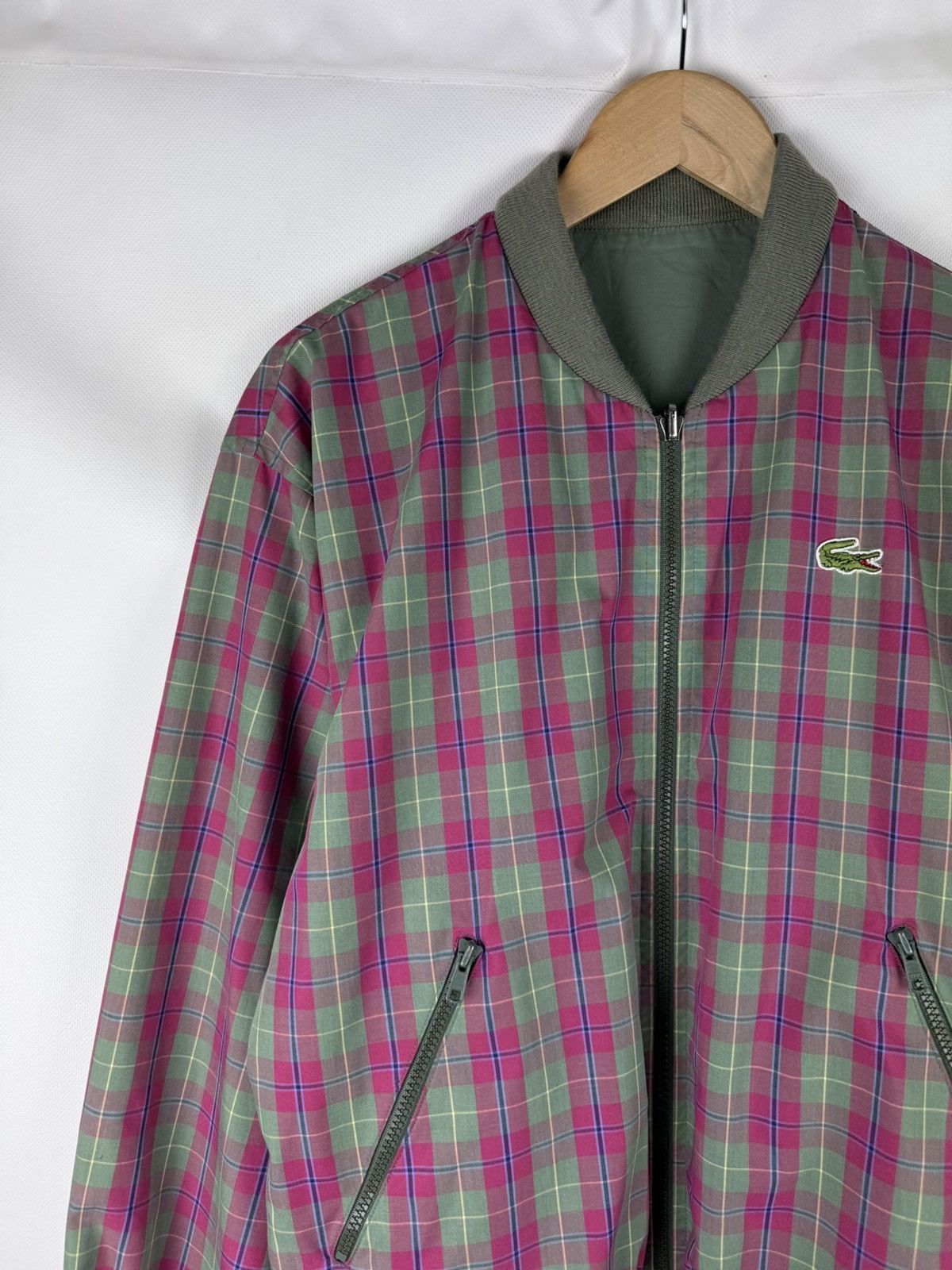 Lacoste Chemise Lacoste Vintage Reversible Bomber Jacket Size US M / EU 48-50 / 2 - 2 Thumbnail
