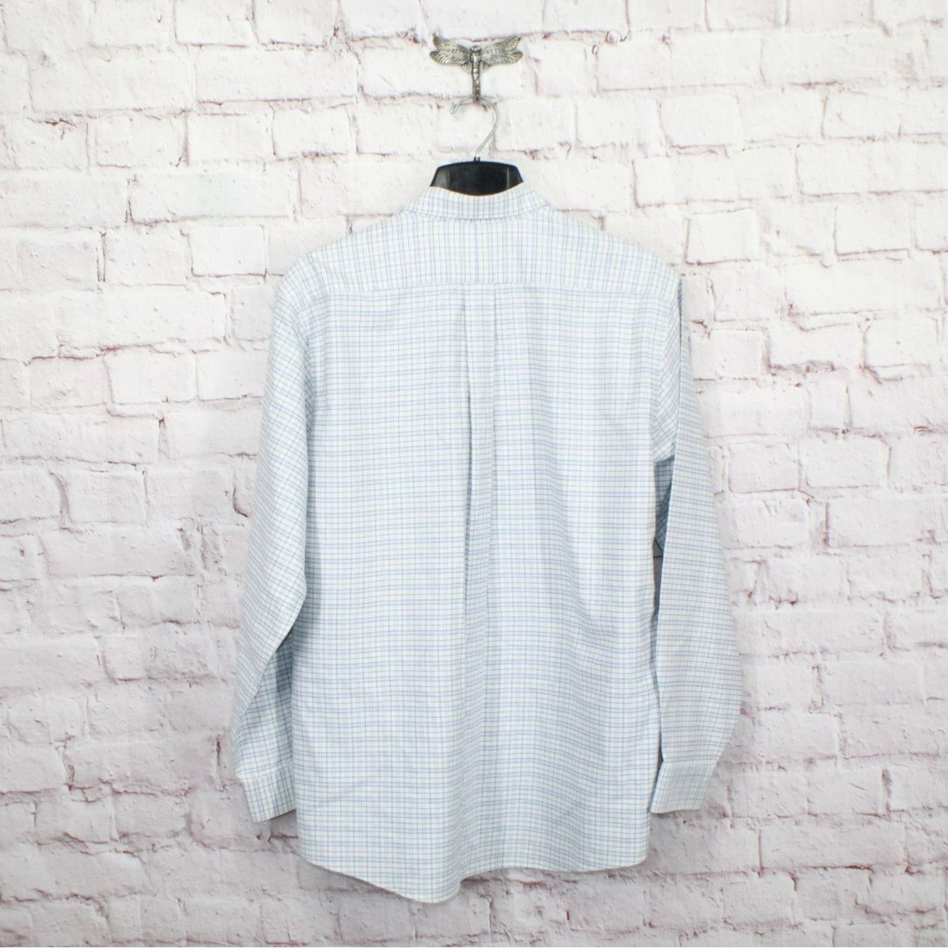 L.L. Bean × Oxxford Clothes LL Bean Mens Wrinkle Free Oxford Cloth Shirt White Striped Size US L / EU 52-54 / 3 - 6 Thumbnail