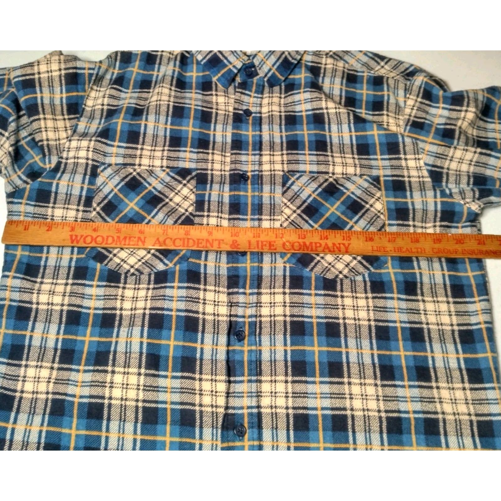 Vintage VINTAGE Ozark Trail Shirt Men M Blue Yellow Plaid Flannel Button-Up Long Sleeve Workwear Grunge 90s style Mens Size US M / EU 48-50 / 2 - 7 Thumbnail