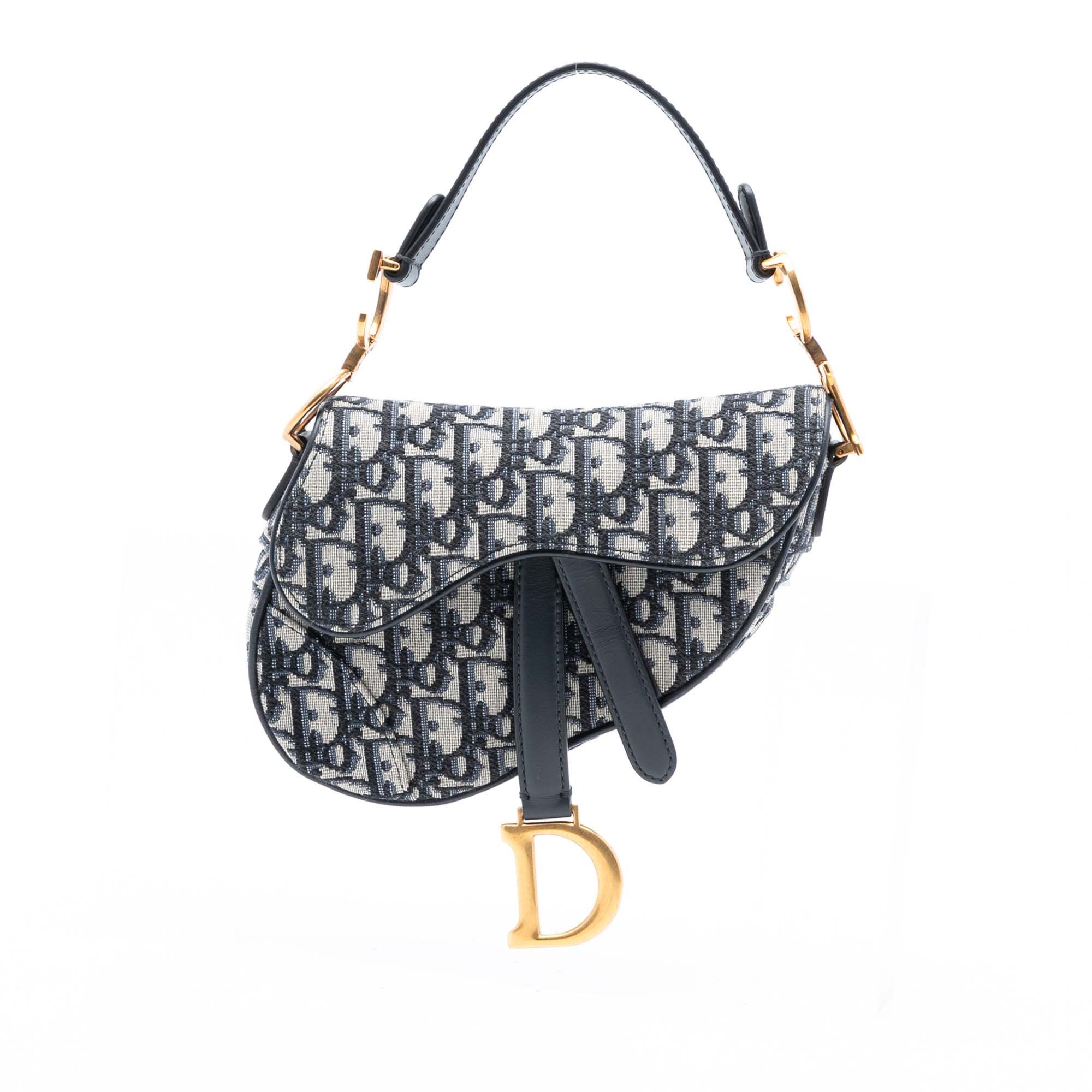 Dior Mini Oblique Canvas Saddle Bag