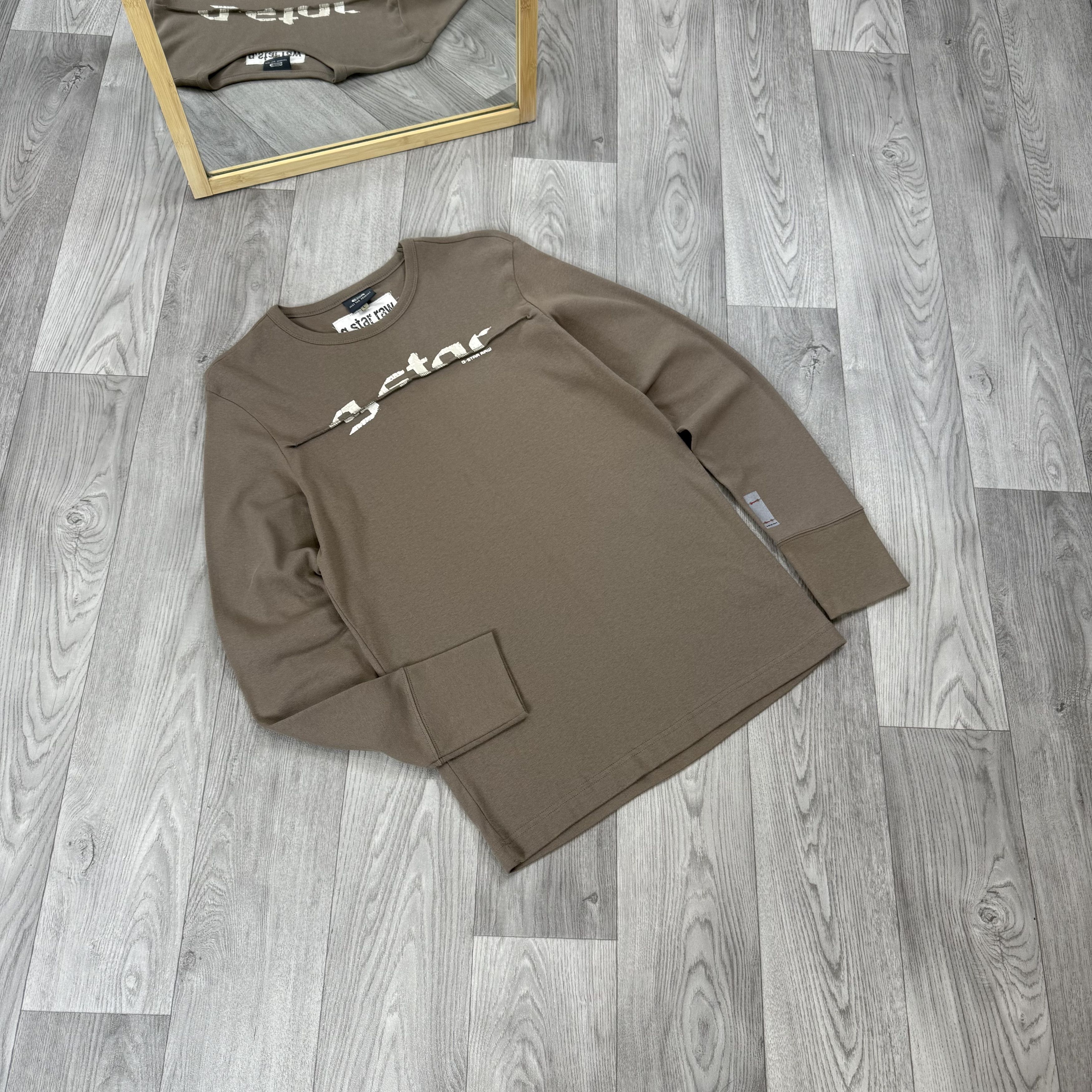 G-Star Vintage G-Star Raw Graphic Brown Long Sleeve Tee Shirt Size US L / EU 52-54 / 3 - 2 Thumbnail