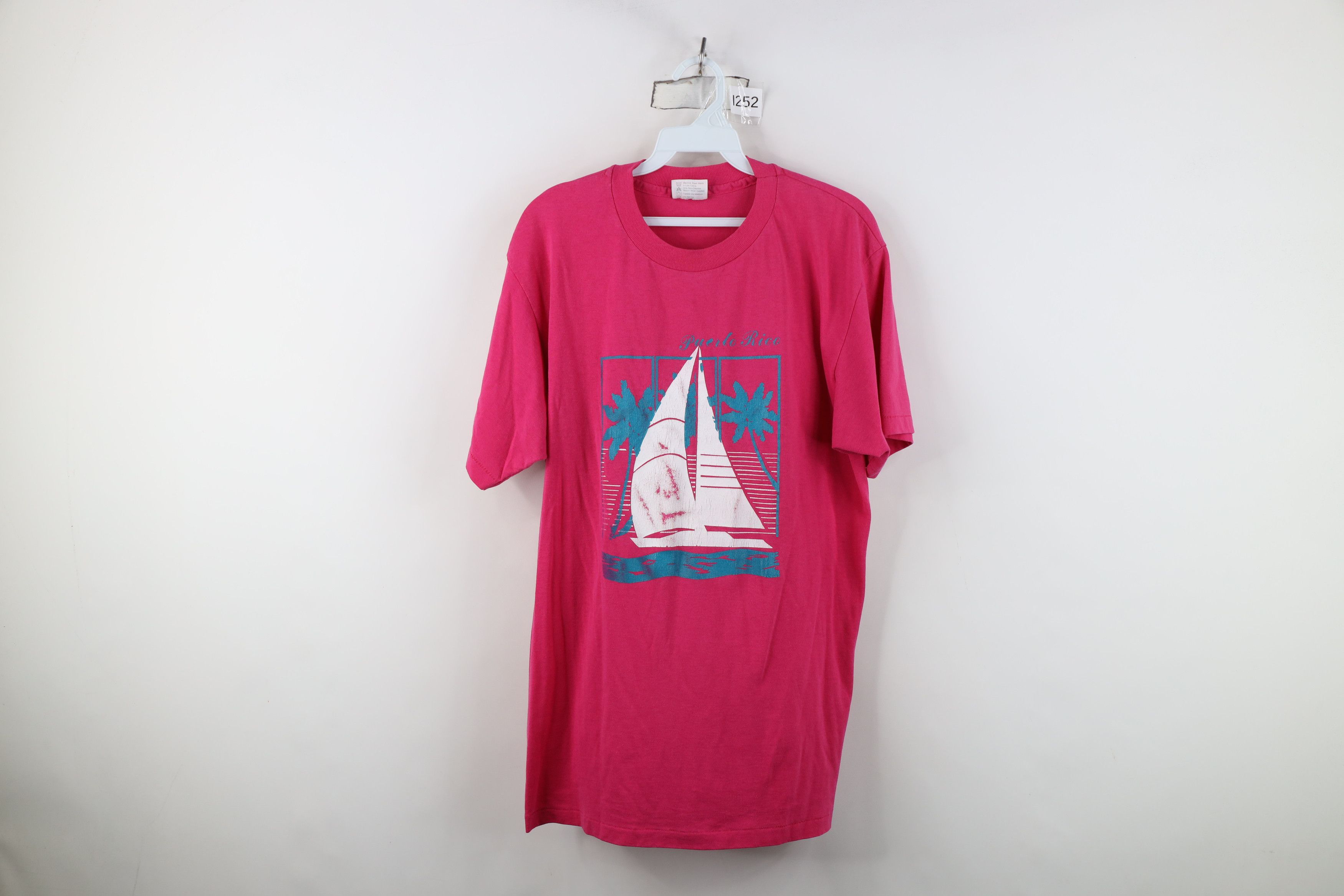 Vintage Vintage 80s 90s Streetwear Puerto Rico Sailboat T-Shirt USA Size L / US 10 / IT 46 - 1 Thumbnail