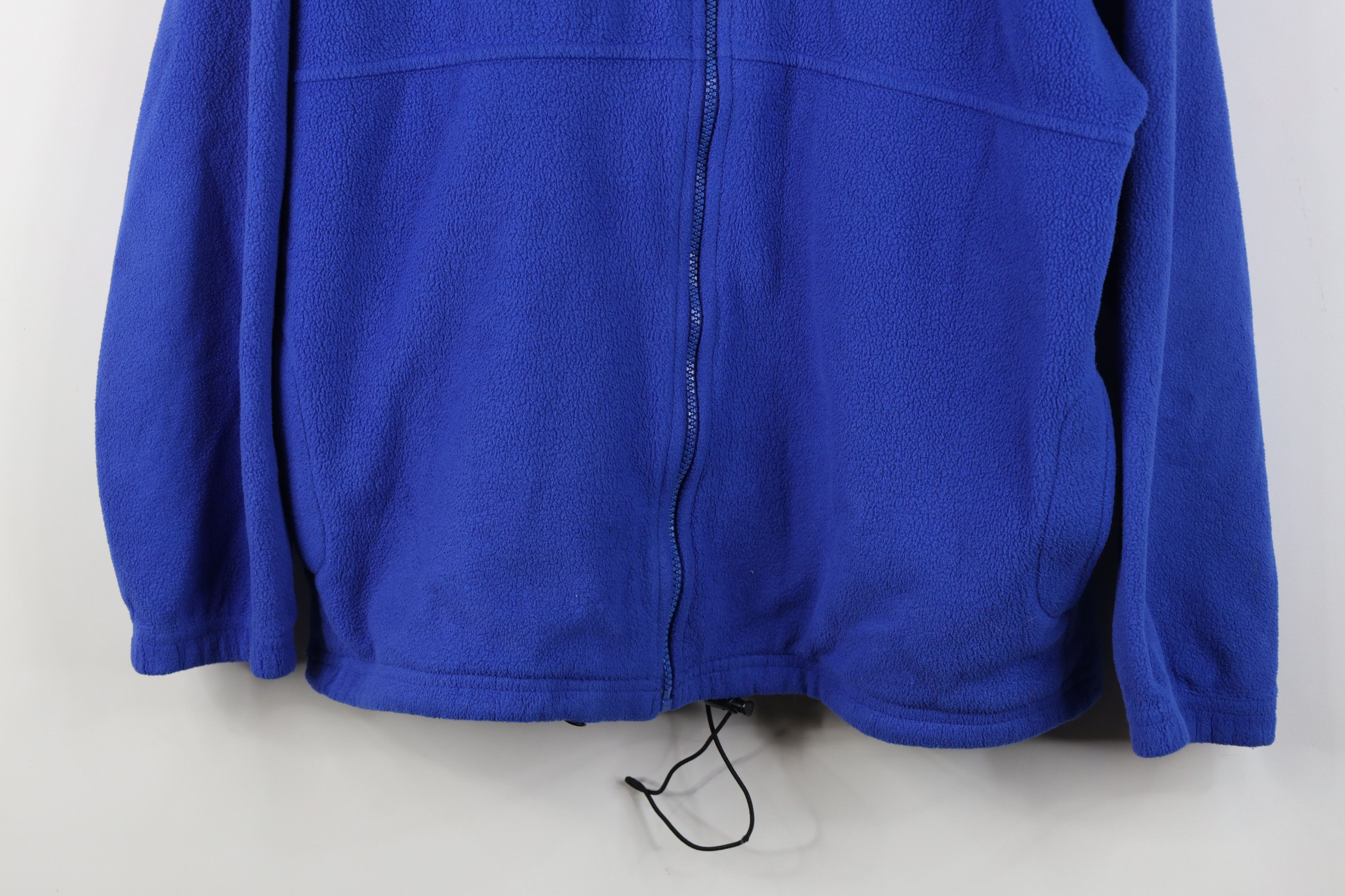 Lands' End Vintage 90s Lands End Blank Full Zip Fleece Jacket Blue USA Size M / US 6-8 / IT 42-44 - 3 Thumbnail
