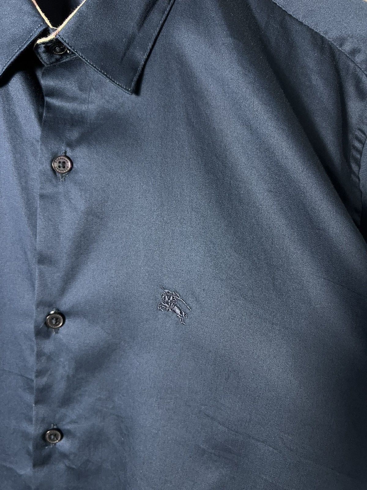 Burberry Burberry Brit Navy Button Up Shirt XL Nova Check Cuffs Size US XL / EU 56 / 4 - 6 Thumbnail