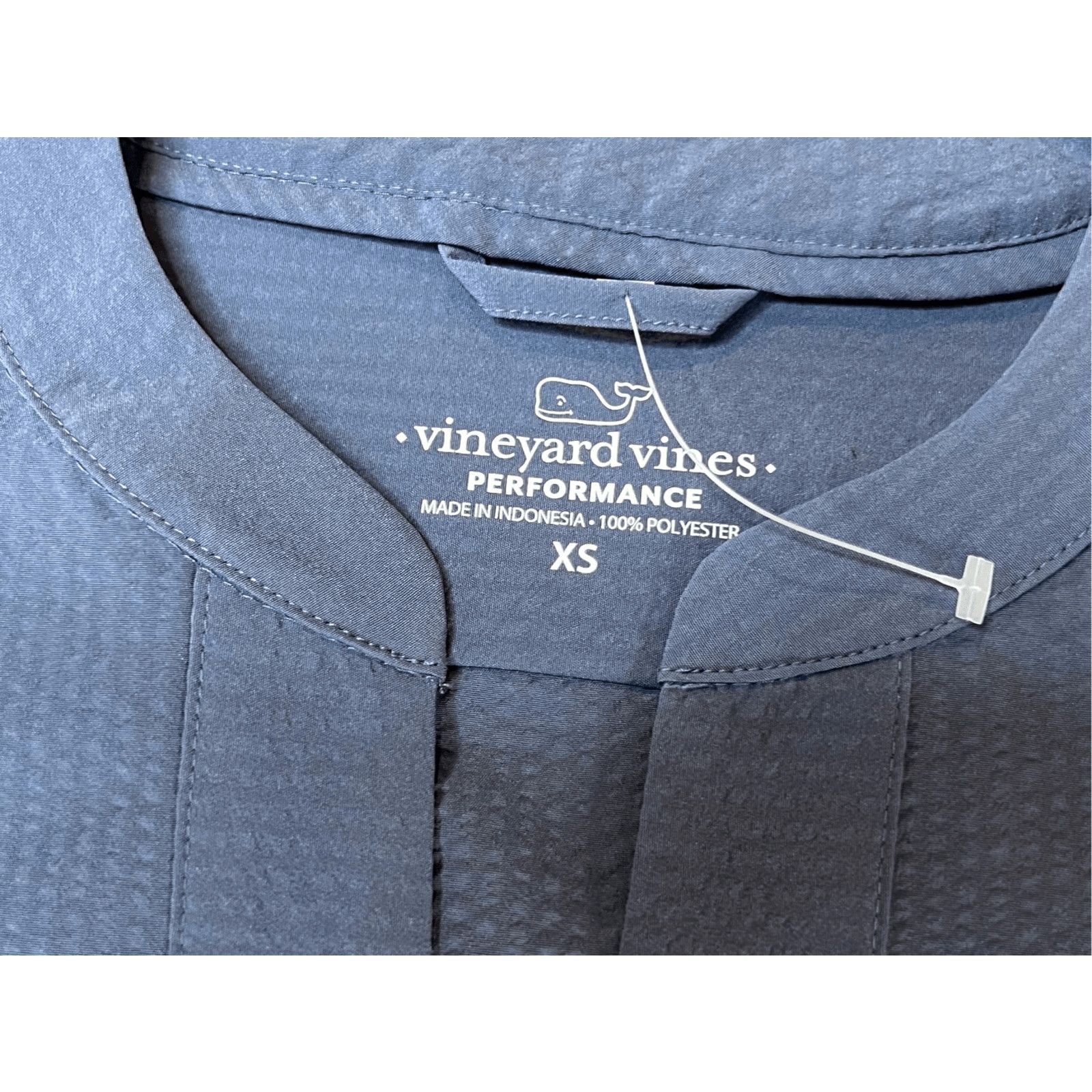 Vineyard Vines Vineyard Vines Performance Textured Tunic Top House Blue XS Size XS / US 0-2 / IT 36-38 - 4 Thumbnail