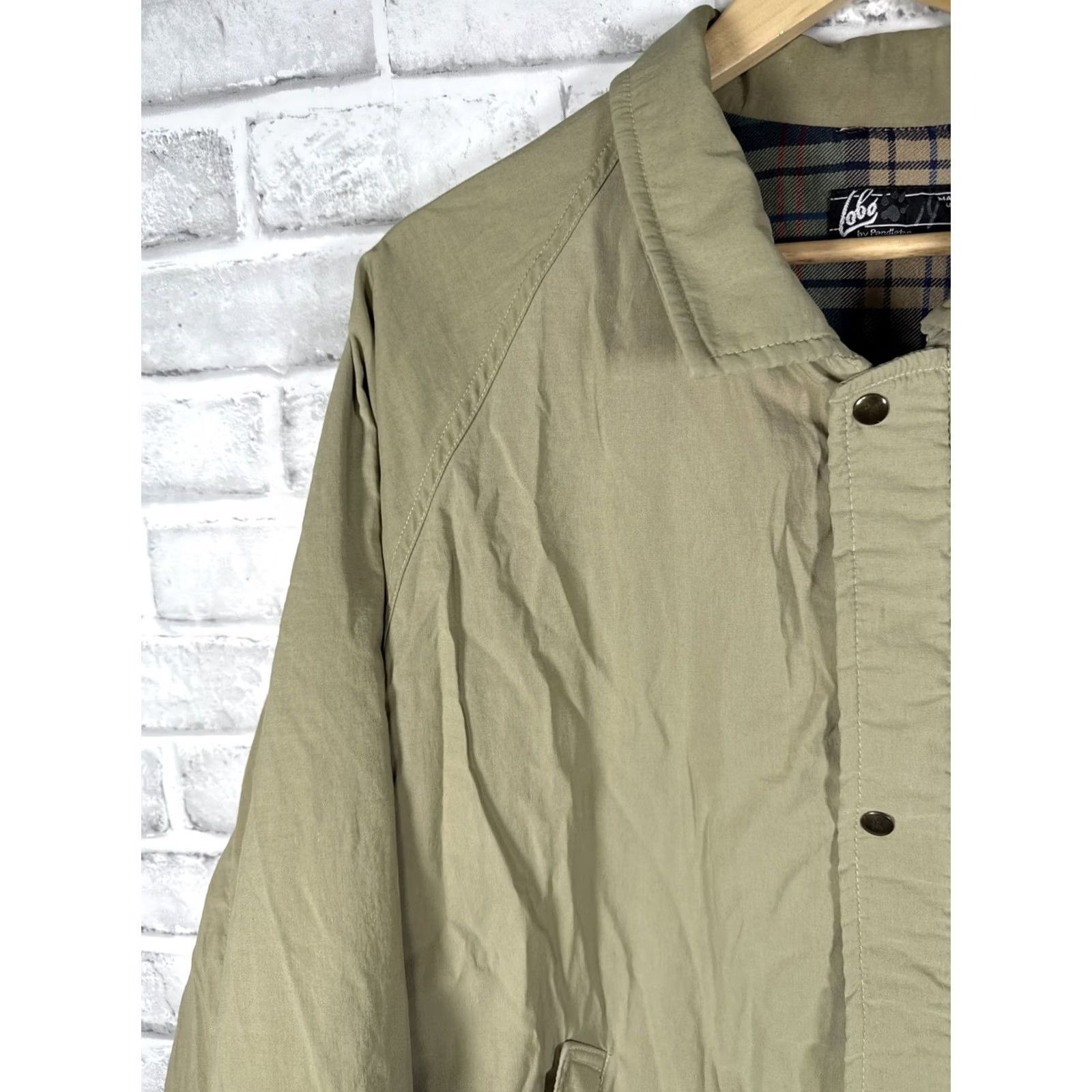Pendleton VINTAGE Pendleton Lobo Beige Casual Jacket Plaid Lined Mens L Button-Up Shirt Size US L / EU 52-54 / 3 - 6 Thumbnail