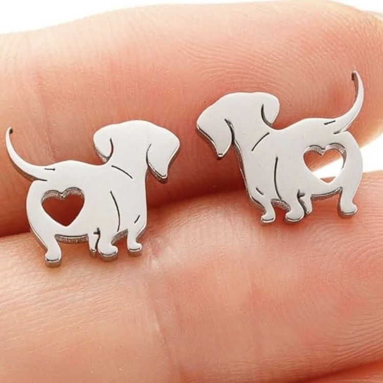 Other Stainless Steel Dachshund stud earrings Size ONE SIZE - 4 Thumbnail