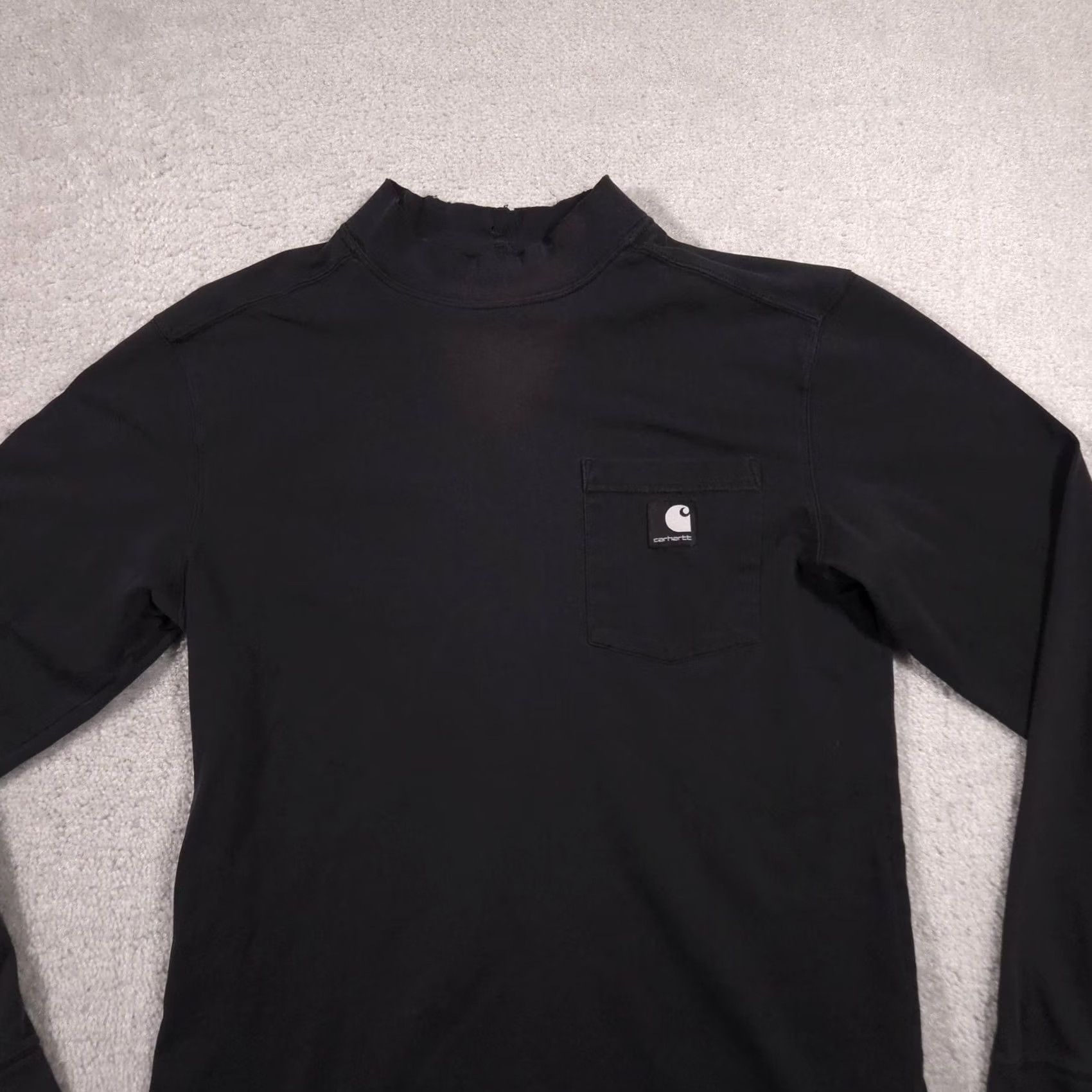 Carhartt Carhartt Shirt Mens Medium Black Mock Neck Long Sleeve Pocket Work Dry Tee Size US M / EU 48-50 / 2 - 2 Thumbnail