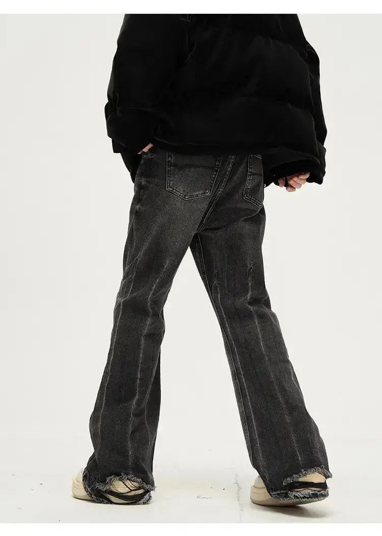 Japanese Brand Baggy streetwear y2k flared ripped jeans pants wide leg Size US 32 / EU 48 - 4 Thumbnail