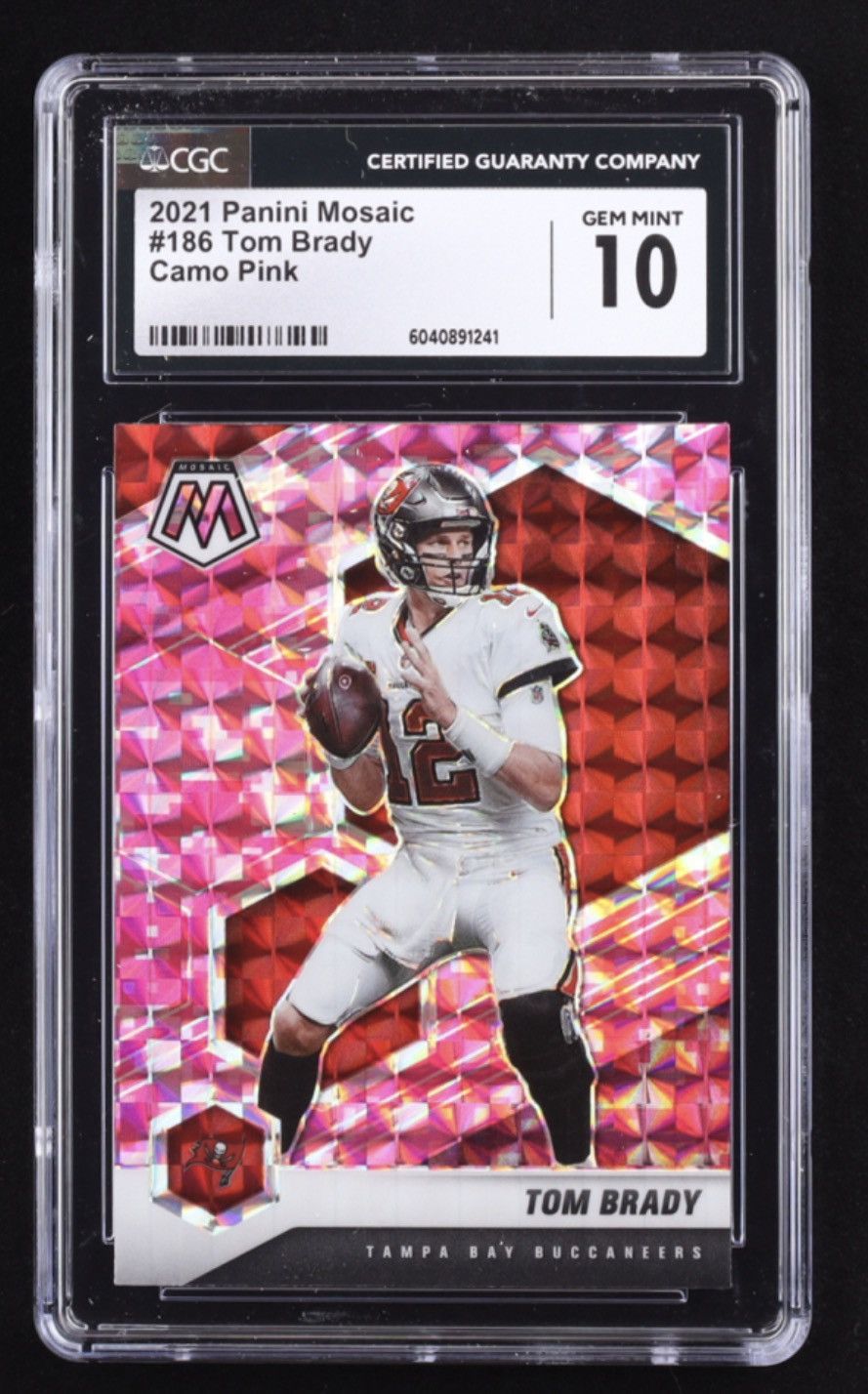 Other Tom Brady 2021 Panini Mosaic Mosaic Camo Pink #186 (CGC 10) Size ONE SIZE - 1 Thumbnail
