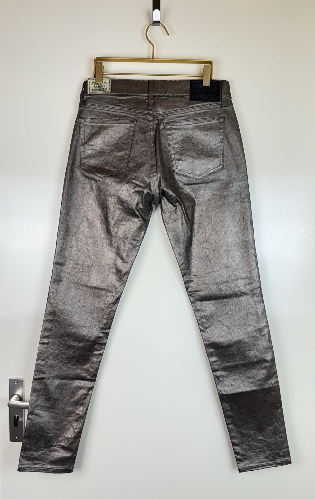 Ralph Lauren Ralph Lauren tompkins skinny metalized rubberized jeans 28 Size 28" / US 6 / IT 42 - 4 Thumbnail
