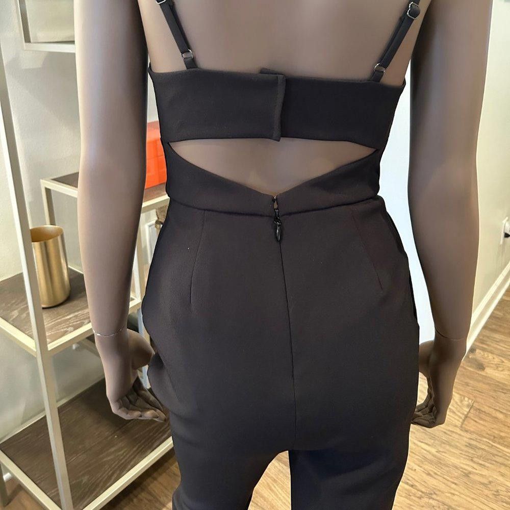Bcbgmaxazria BCBG Maxazria Tailored Cropped Black Jumpsuit Size 26" / US 2 / IT 38 - 7 Thumbnail