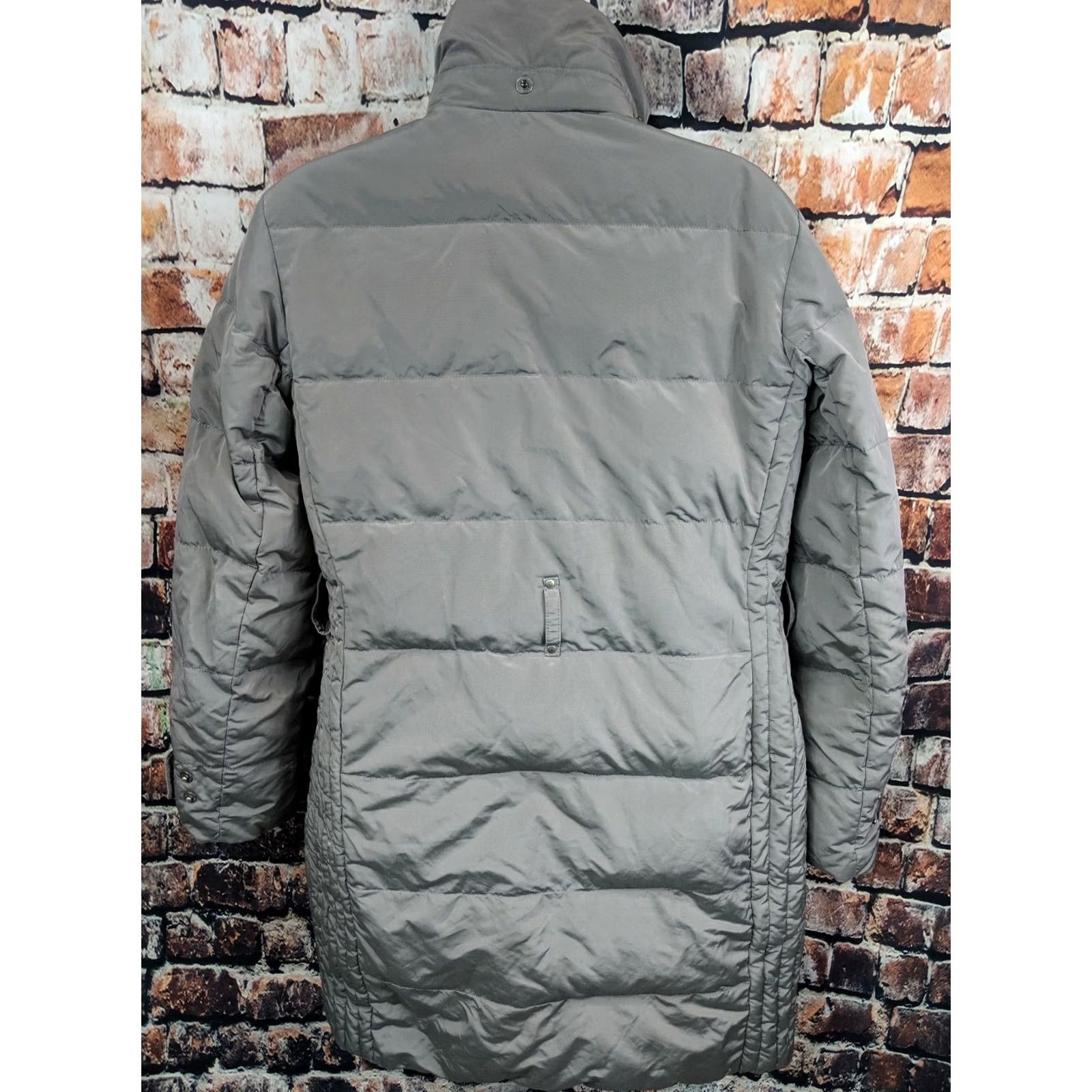 Lands' End LANDS END Womens Small Long Down Puffer Jacket Coat Quilted Grey Winter Size S / US 4 / IT 40 - 7 Thumbnail