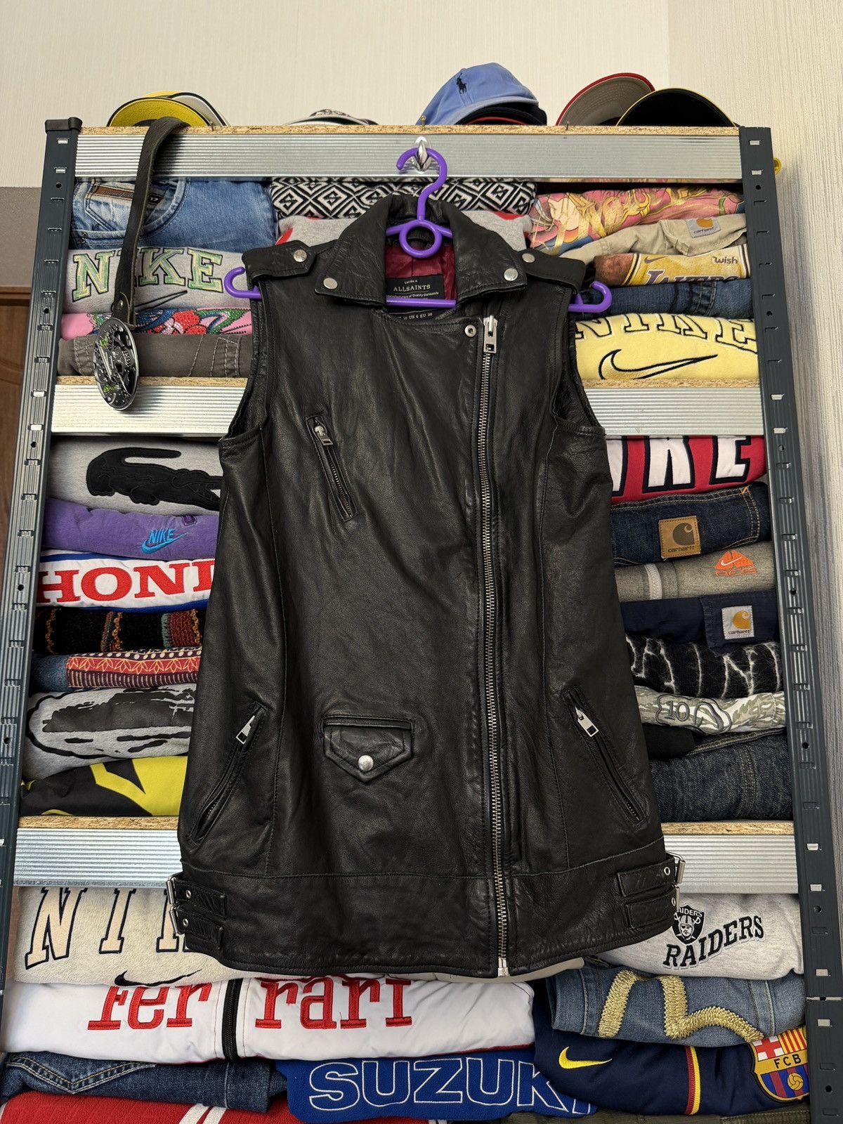 Allsaints Allsaints Leather Biker Avant Garde Vest 00s Size M / US 6-8 / IT 42-44 - 1 Thumbnail