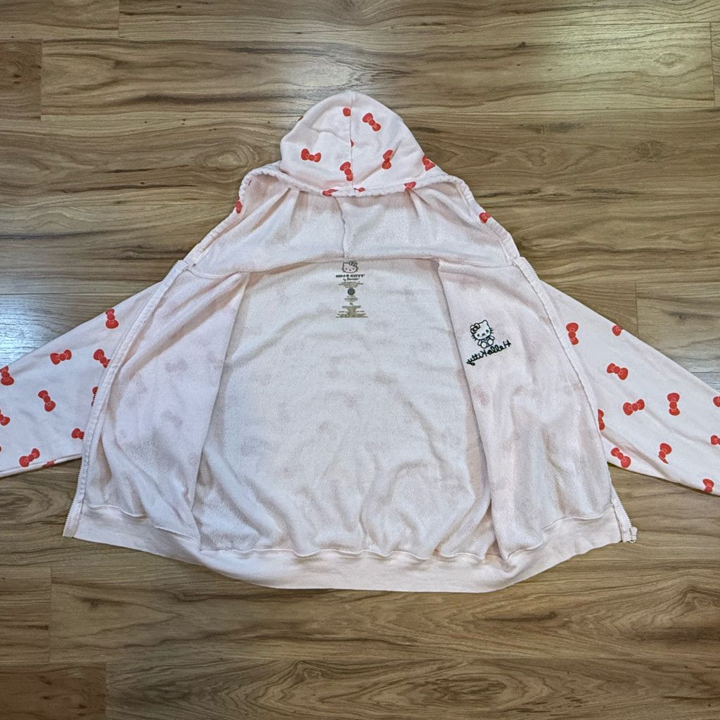 Other Hello Kitty Women’s XL Pink Zip Hoodie Bow Print Size XXL / US 16-18 / IT 52-54 - 3 Thumbnail
