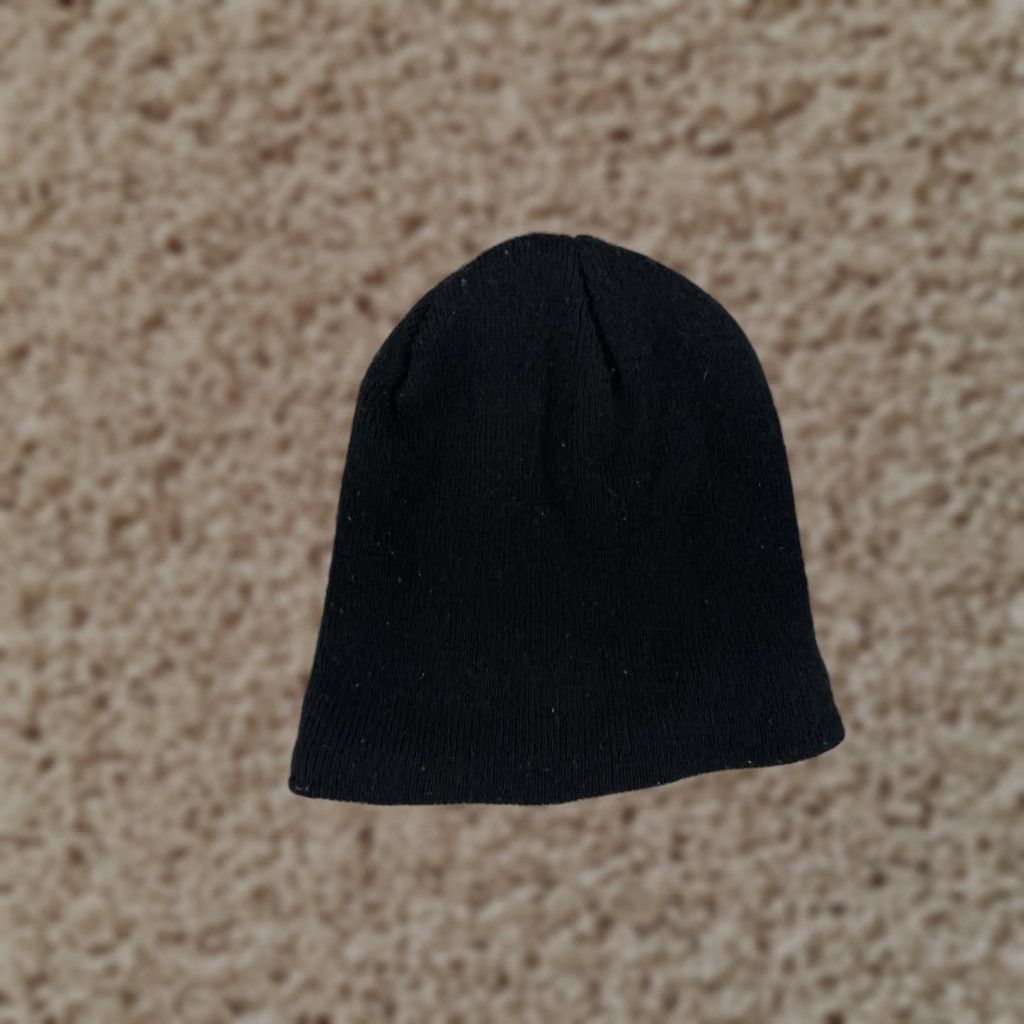 Vintage Polar Knitz Beanie Toque Adult One Size Black Knit 100% Polyester Ski Snow Size ONE SIZE - 1 Thumbnail