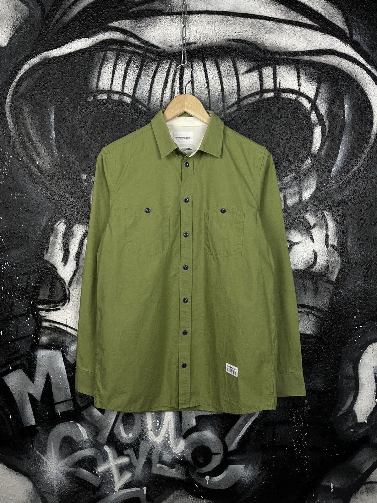 Norse Projects Norse Project Green Safari Shirt Men’s Size S Size US S / EU 44-46 / 1 - 4 Thumbnail