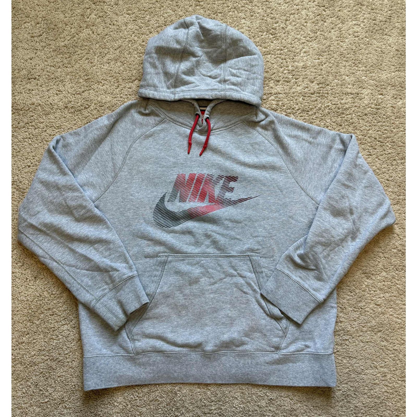 Nike Nike Swoosh Logo Long Sleeve Graphic Hoodie Gray Men's L Size US L / EU 52-54 / 3 - 1 Thumbnail