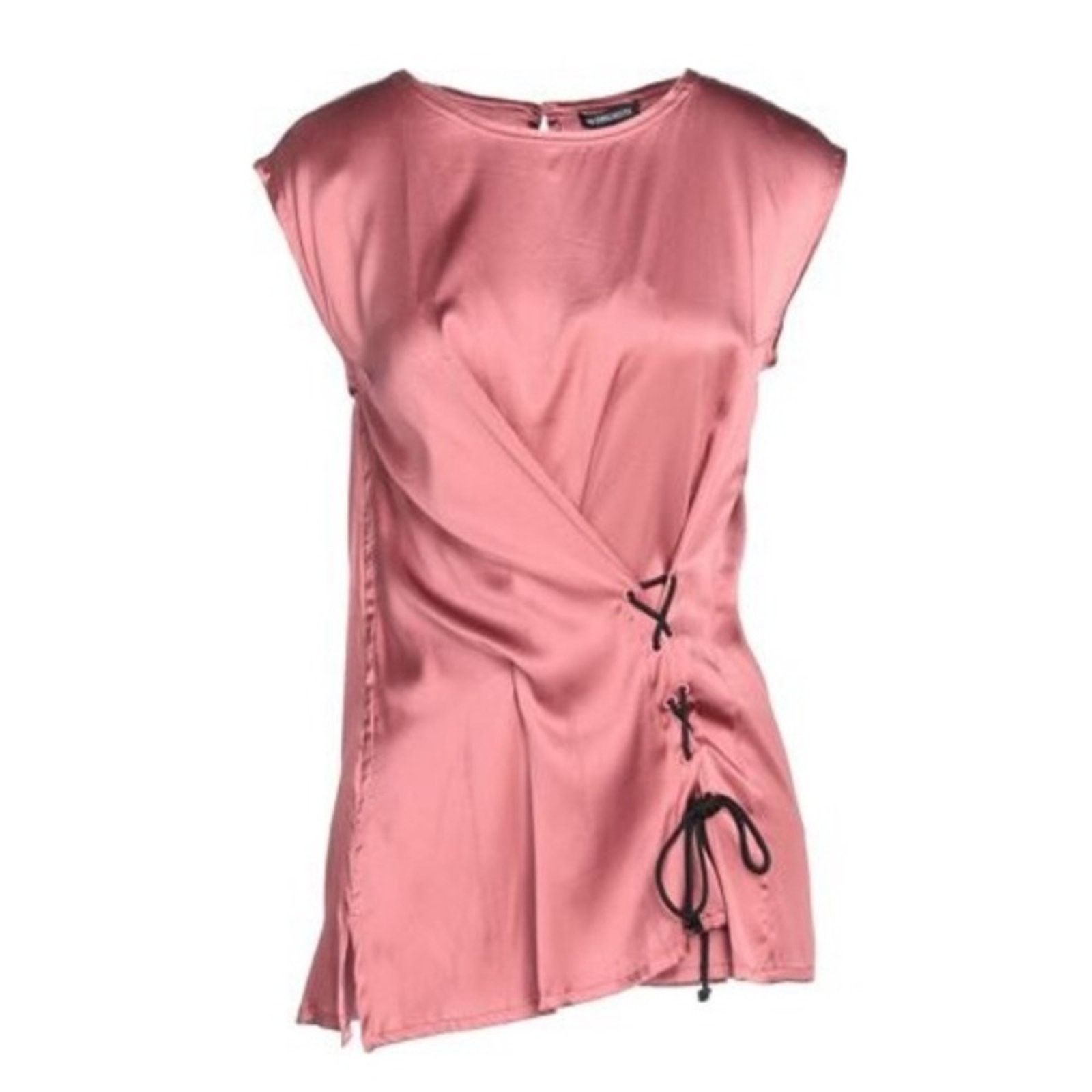 Ann Demeulemeester Ann Demeulemeester Rose Silk Tie Blouse sz 44 Size L / US 10 / IT 46 - 1 Thumbnail