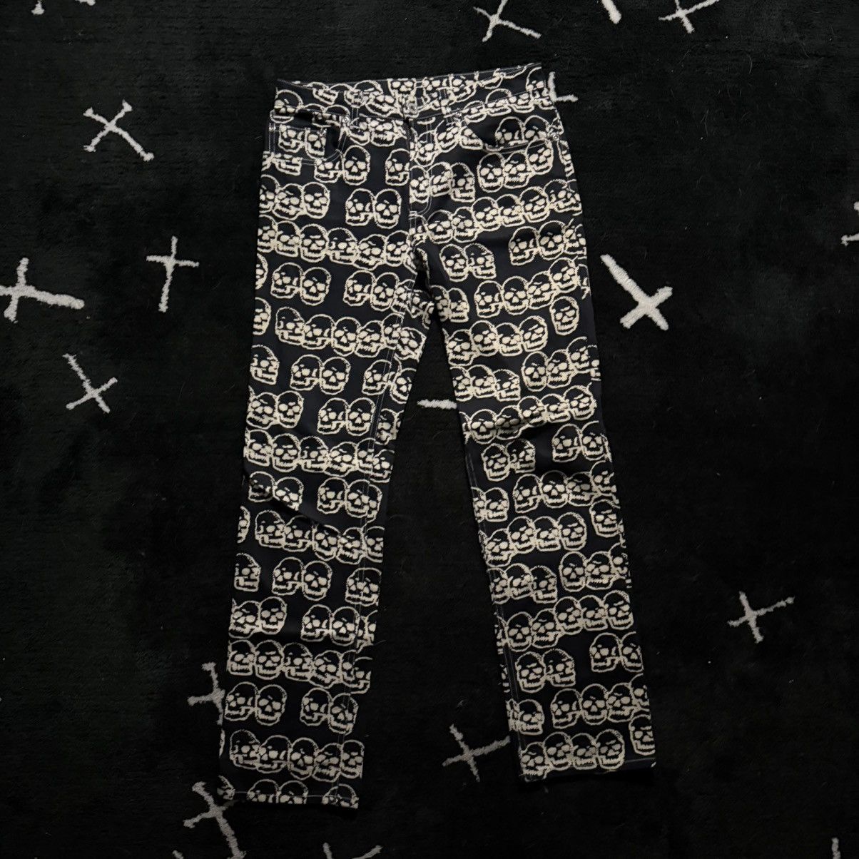 Hysteric Glamour SS99 - Skull Printed Pants Size US 28 / EU 44 - 1 Thumbnail