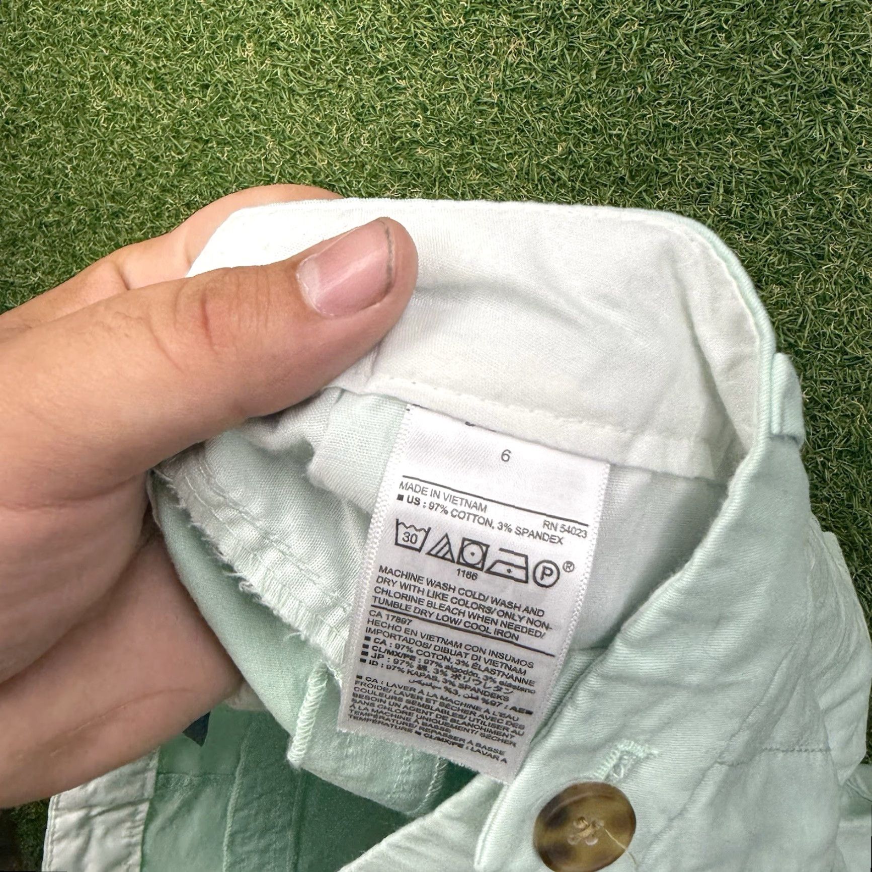 Gap VINTAGE Gap Shorts Womens 6 Mint Green City Chino 30x3.5 Mid Rise Preppy Beach NWT Size 28" / US 6 / IT 42 - 7 Thumbnail