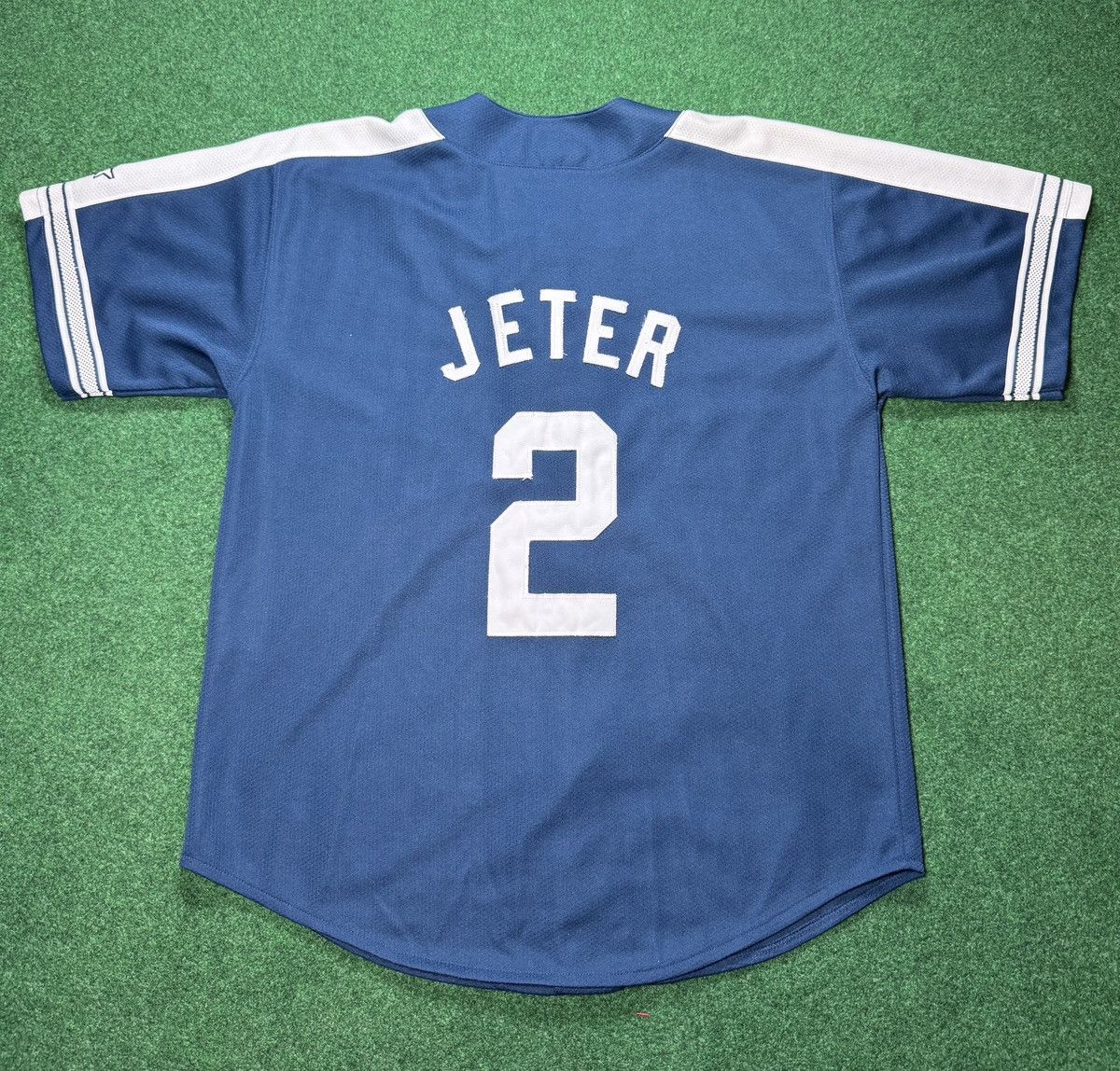 Vtg 90s Derek Jeter New York Yankees STARTER Baseball Jersey