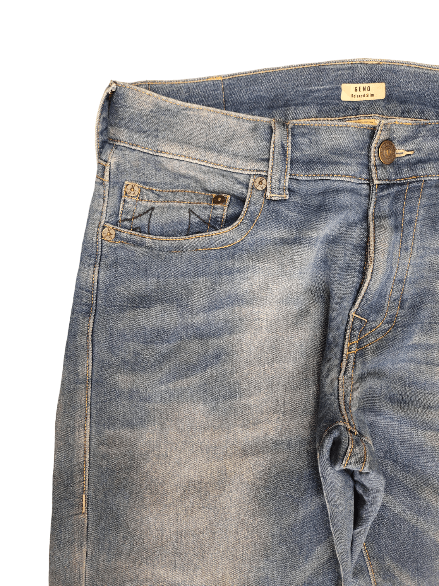 True Religion True Religion 'Geno' Relaxed Slim Soft Denim Pants Size US 34 / EU 50 - 4 Thumbnail