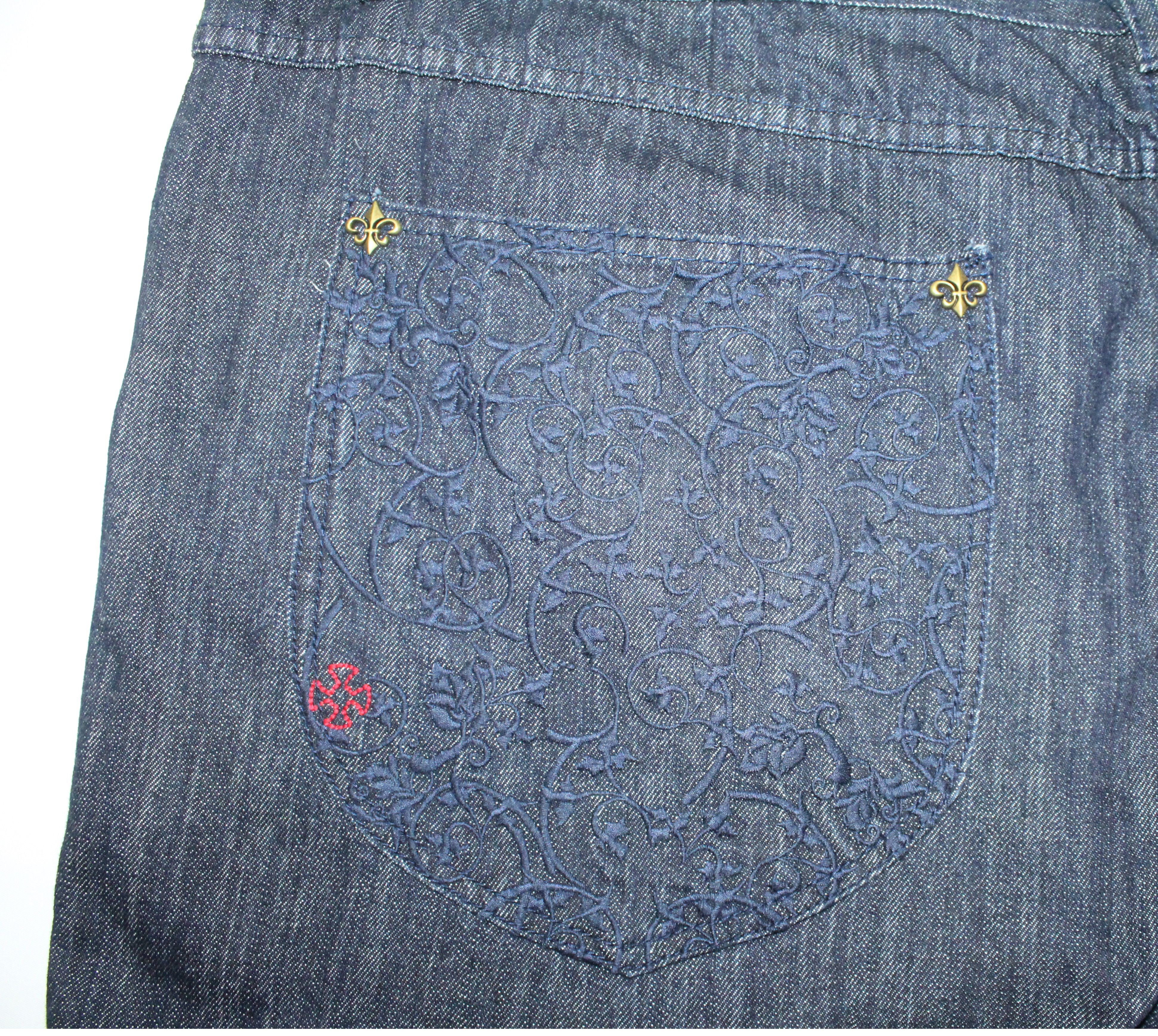 Pelle Pelle 54” Giant Waist PELLE PELLE Denim Baggy Embrroidered Logo Size US 44 / EU 60 - 10 Thumbnail