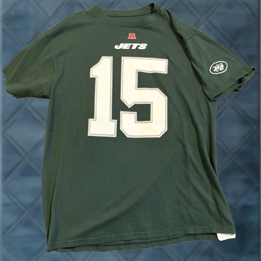 NFL VINTAGE NFL New York Jets Tim Tebow #15 Player Jersey T Shirt Large Dark Green Mens Short Sleeve 100% Cotton Jersey Graphic Print Size US L / EU 52-54 / 3 - 1 Thumbnail