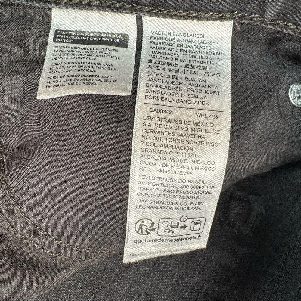 Levi's Levi's 94 Baggy Jeans In Black Stonewash Size 33 Size 33" - 7 Thumbnail
