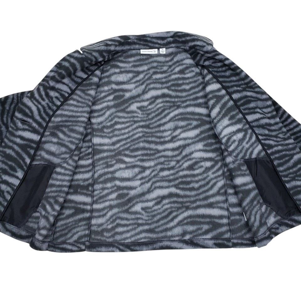 Other Susan Graver Animal Print Fleece Jacket Oversized Notch Coll Size XS / US 0-2 / IT 36-38 - 7 Thumbnail