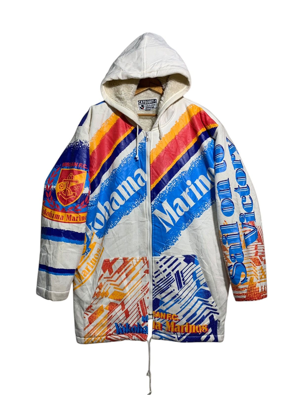Japanese Brand × Vintage 🔥VTG YOKOHAMA F.MARINOS FULLPRINTS HOODIE JACKETS Size US L / EU 52-54 / 3 - 1 Thumbnail