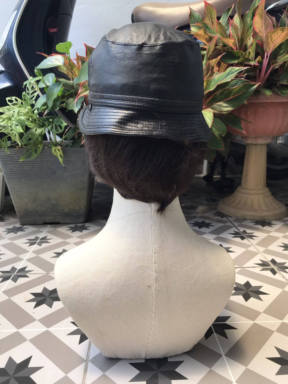 Japanese Brand × Vintage VINTAGE LEATHER BUCKET HAT BY MATSUI 🇯🇵 Size ONE SIZE - 16 Thumbnail