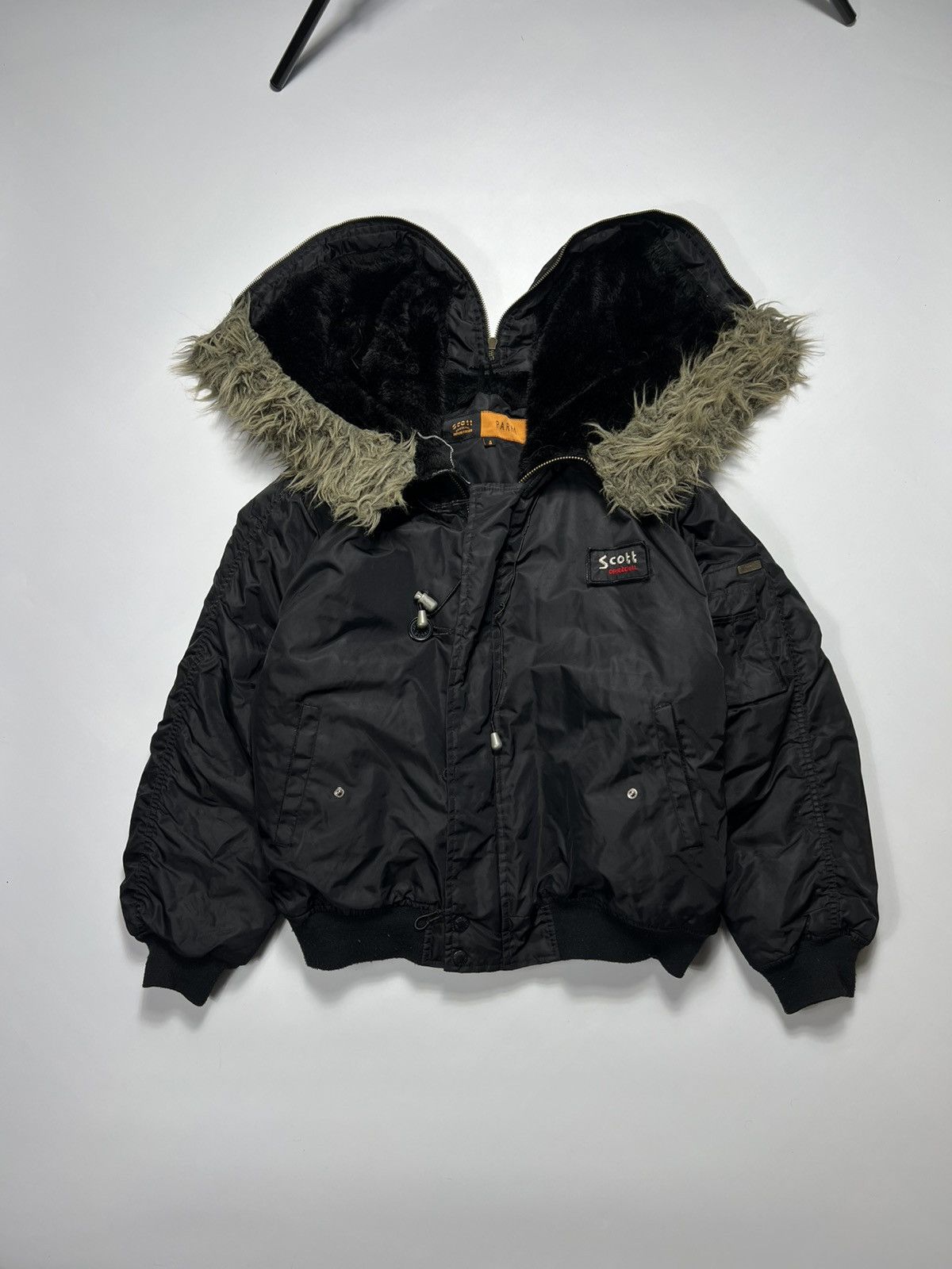 Schott Fur Hood Attached Scott N-2B Cropped Fligh Bomber Jacket Size US S / EU 44-46 / 1 - 1 Thumbnail