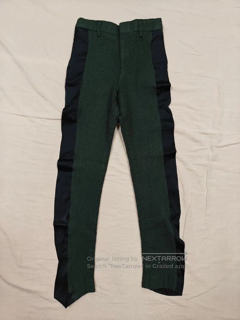 Haider Ackermann Olive Green Patchwork Pants