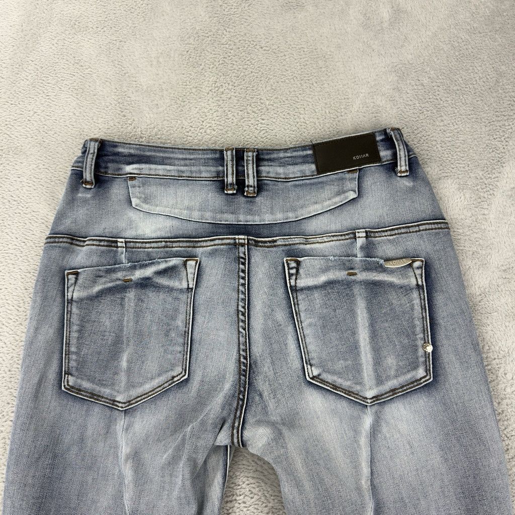 Other Koiiar Men's Size 32 W x 33 L Light Blue Zipper Fly Distress Size US 32 / EU 48 - 5 Thumbnail