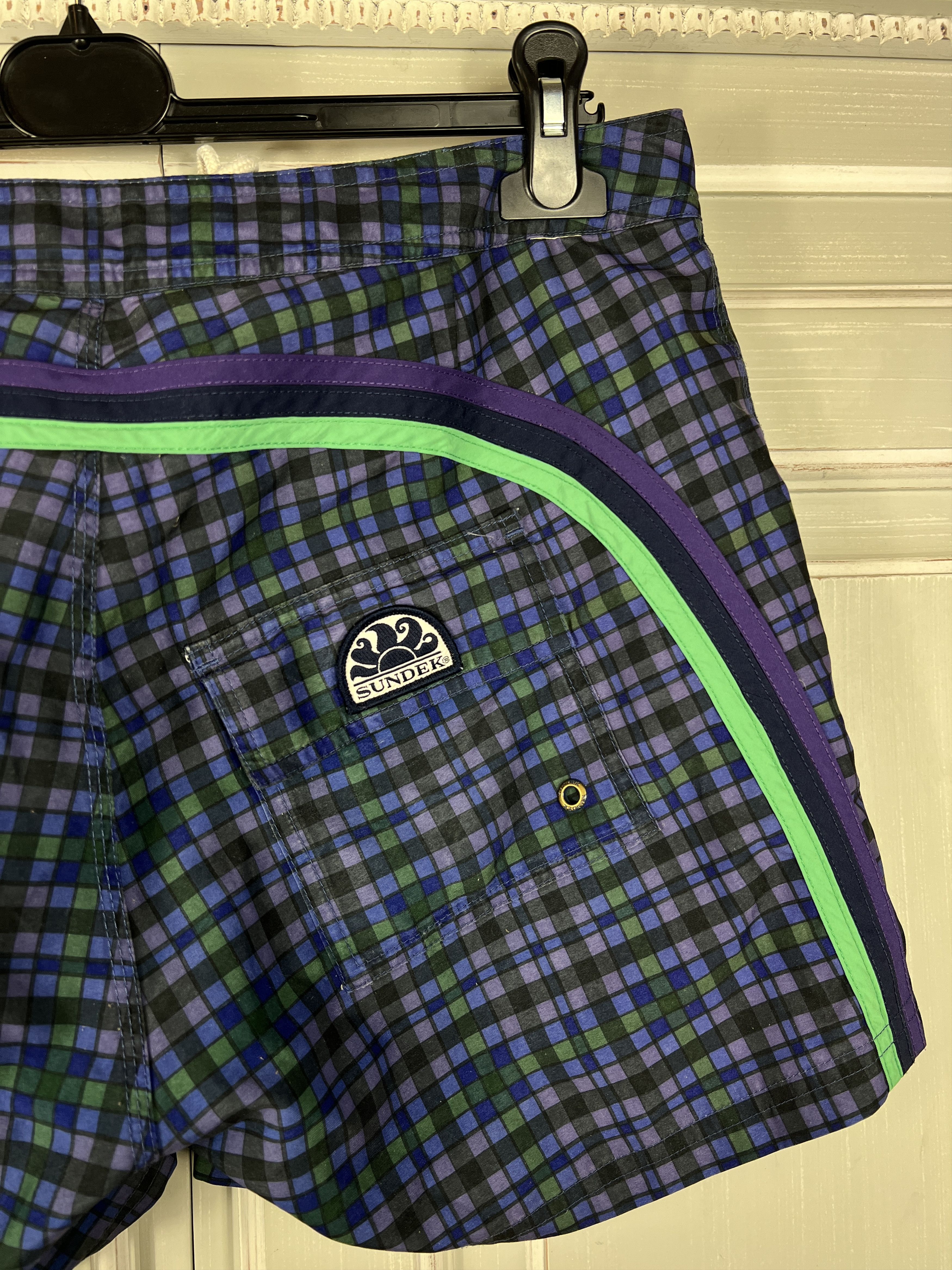 Sundek SUNDEK 31 BEACH SWIM BOARD SHORTS TRUNKS SUIT NOVACHECK Size US 31 - 2 Thumbnail