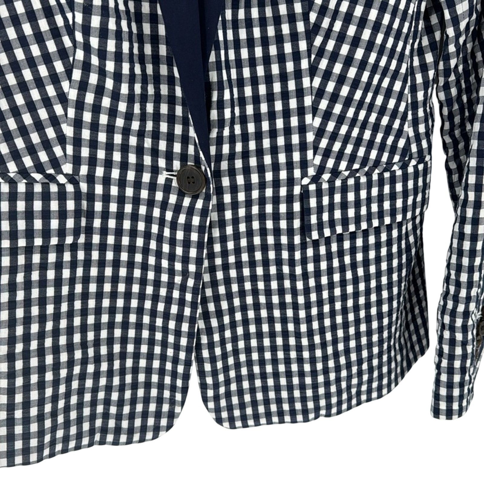 J.Crew J.Crew Gingham blue white Blazer nautical preppy size 2 Size XS / US 0-2 / IT 36-38 - 4 Thumbnail