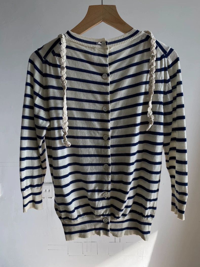 Comme des Garcons Comme Des Garcons Striped Knit Cardigan Size S / US 4 / IT 40 - 2 Thumbnail