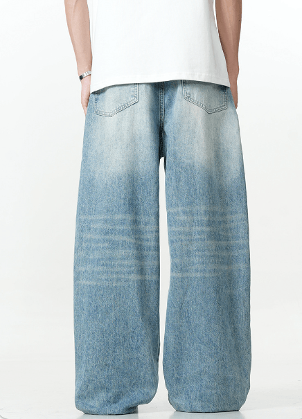 Japanese Brand × Jean American retro washed all-match loose casual jeans for men Size US 32 / EU 48 - 6 Thumbnail